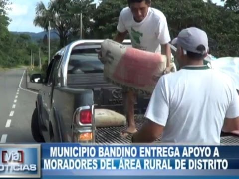 Municipio bandino entrega apoyo a  moradores del área rural de distrito