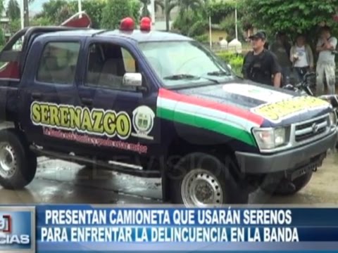 Presentan camioneta que usarán serenos para enfrentar la delincuencia en La Banda Presentan camioneta que usarán serenos para enfrentar la delincuencia en La Banda