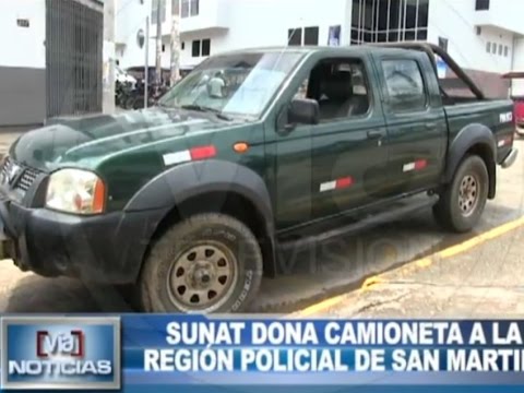 SUNAT dona camioneta a la región policial de San Martín