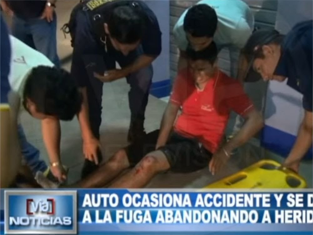 Tarapoto: Auto ocasiona accidente y se da a la fuga abandonando a herido Tarapoto: Auto ocasiona accidente y se da a la fuga abandonando a herido