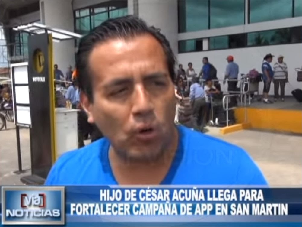 Hijo de césar acuña llega para fortalecer campaña  de APP en San Martín