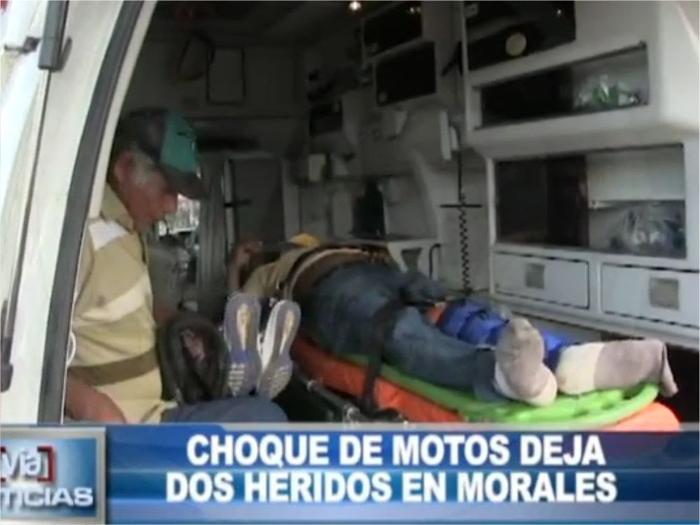 Morales: Choque de motos deja dos heridos Morales: Choque de motos deja dos heridos