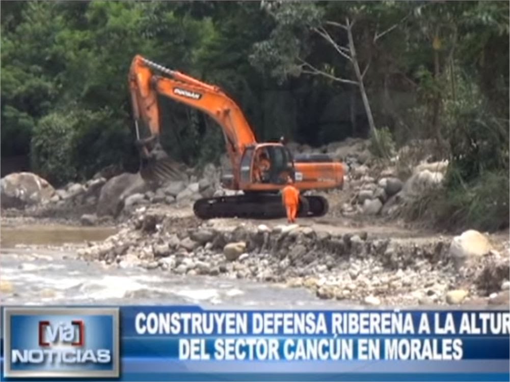 Morales: Construyen defensa ribereña a la altura del sector cancún Morales: Construyen defensa ribereña a la altura del sector cancún