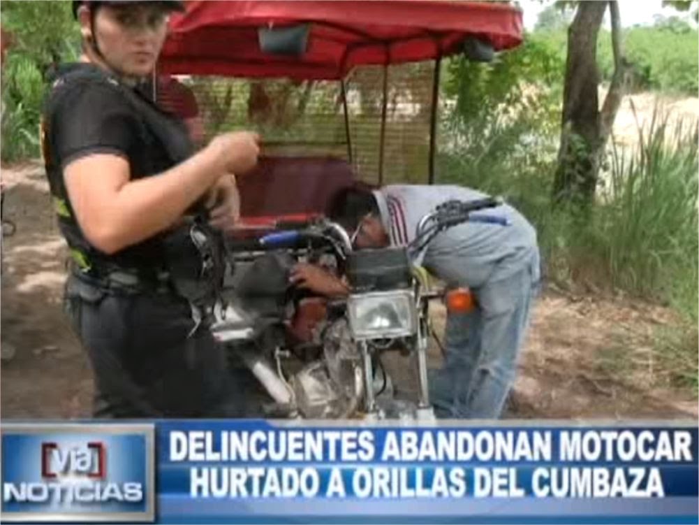 Morales: Delincuentes abandonan motocar hurtado a orillas del Cumbaza Morales: Delincuentes abandonan motocar hurtado a orillas del Cumbaza