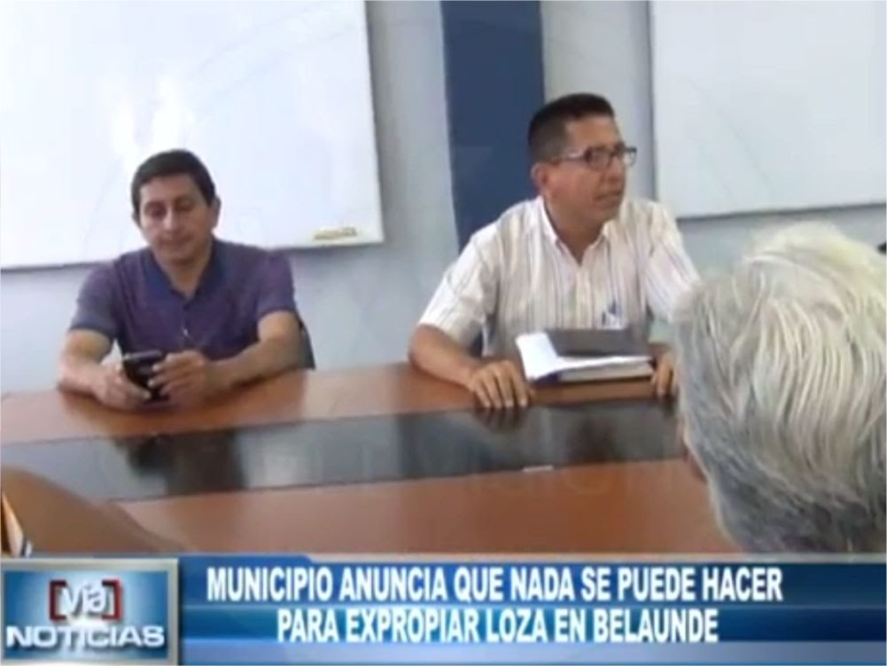 Municipio anuncia que nada se puede hacer para expropiar loza en Belaunde Municipio anuncia que nada se puede hacer para expropiar loza en Belaunde