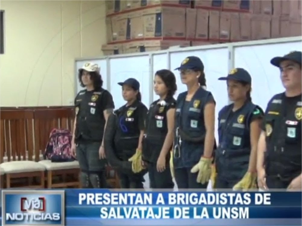 Presentan a brigadistas de salvataje de la UNSM Presentan a brigadistas de salvataje de la UNSM