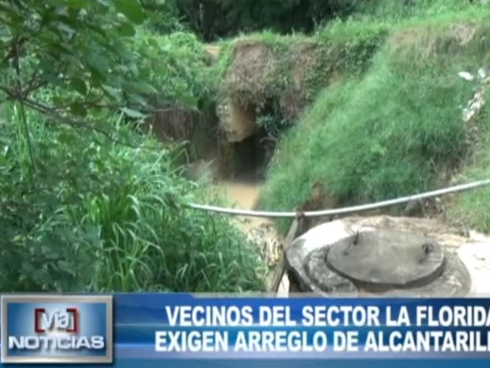 Vecinos del sector La Florida exigen arreglo de alcantarilla Vecinos del sector La Florida exigen arreglo de alcantarilla