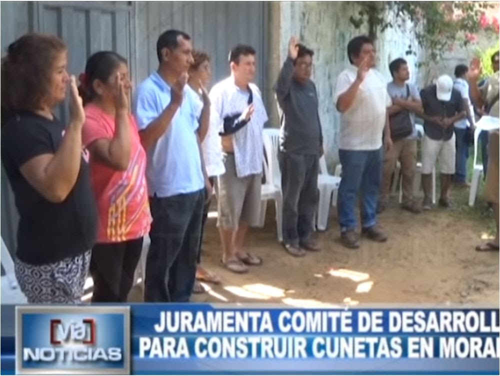Juramentan Comité de Desarrollo para construir cunetas en Morales Juramentan Comité de Desarrollo para construir cunetas en Morales