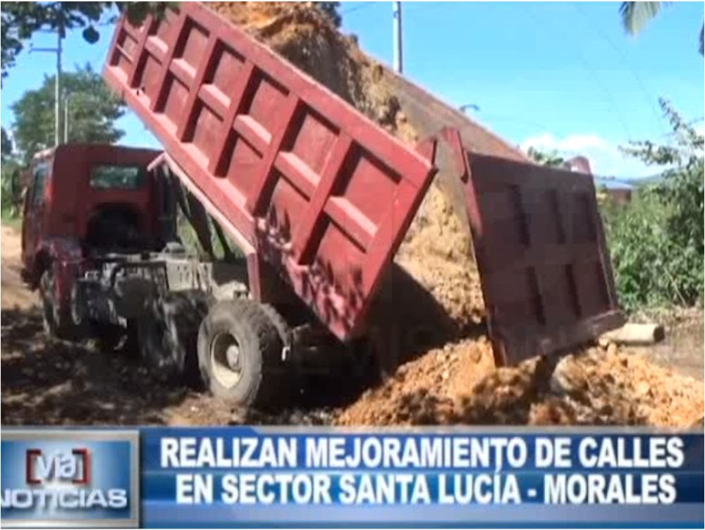 Realizan mejoramiento de calles en sector Santa Lucía – Morales Realizan mejoramiento de calles en sector Santa Lucía – Morales