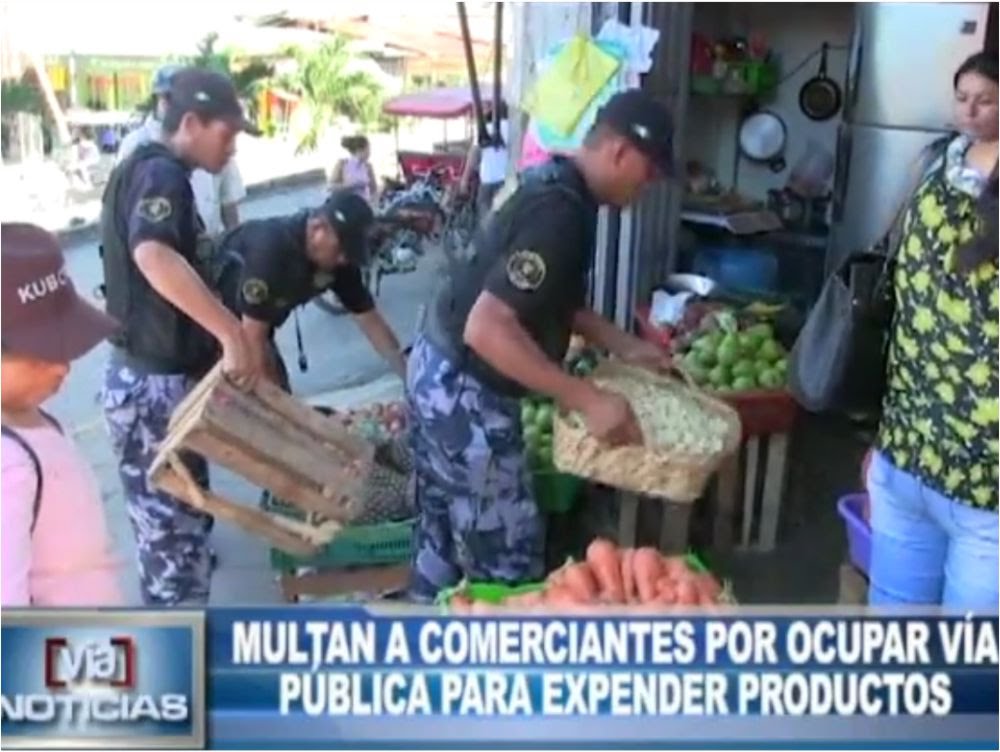 Tarapoto: Multan a comerciantes por ocupar vía pública para expender productos