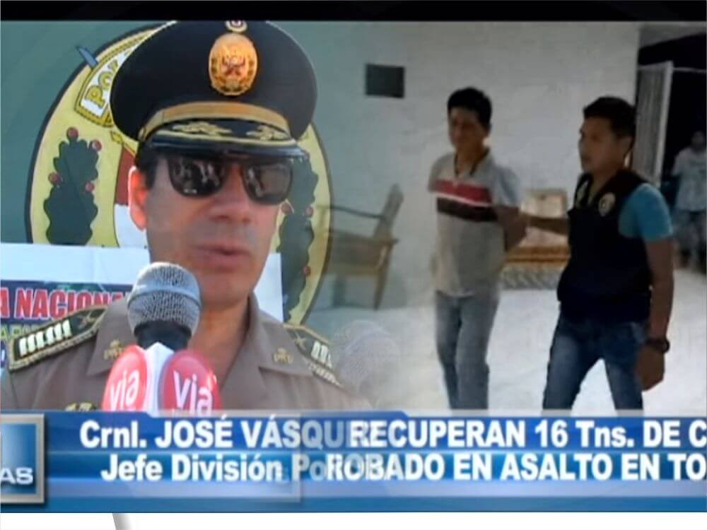 Tocache: Recuperan 16 toneladas de cacao robado en asalto Tocache: Recuperan 16 toneladas de cacao robado en asalto