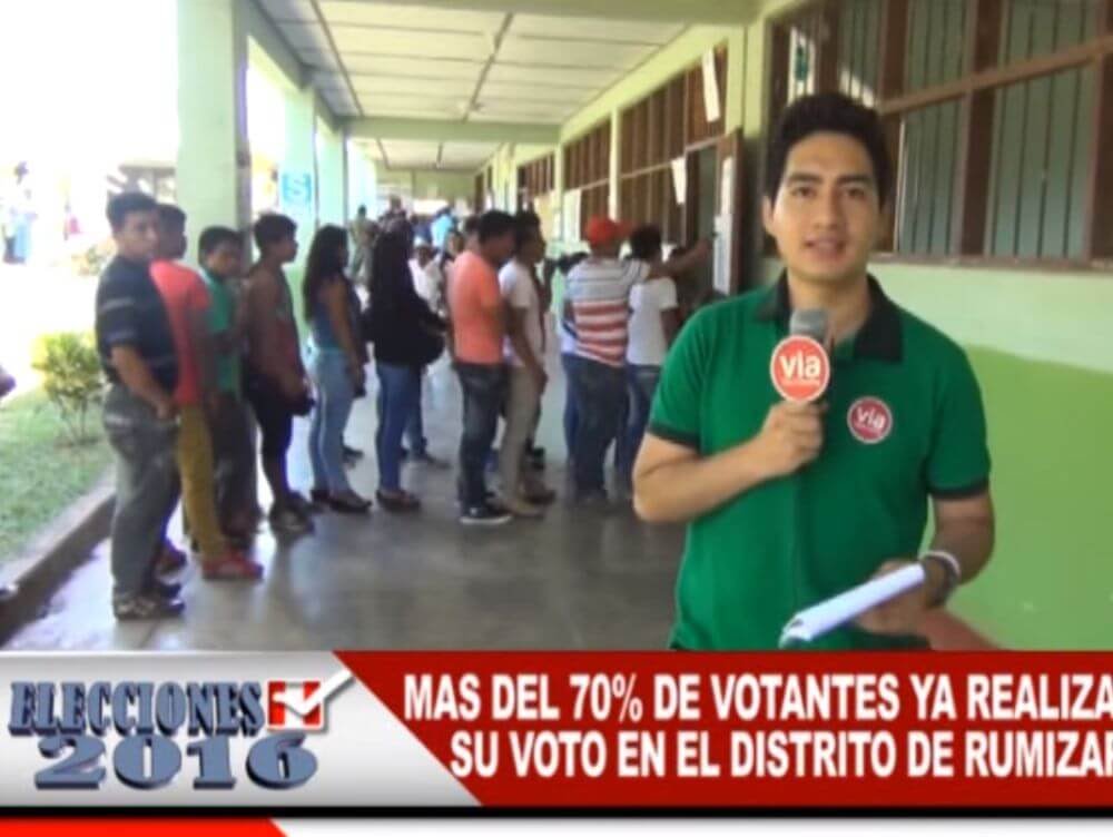 Elecciones 2016 en el distrito de Rumizapa – Local: I.E Alejandro Gomez Gonzales
