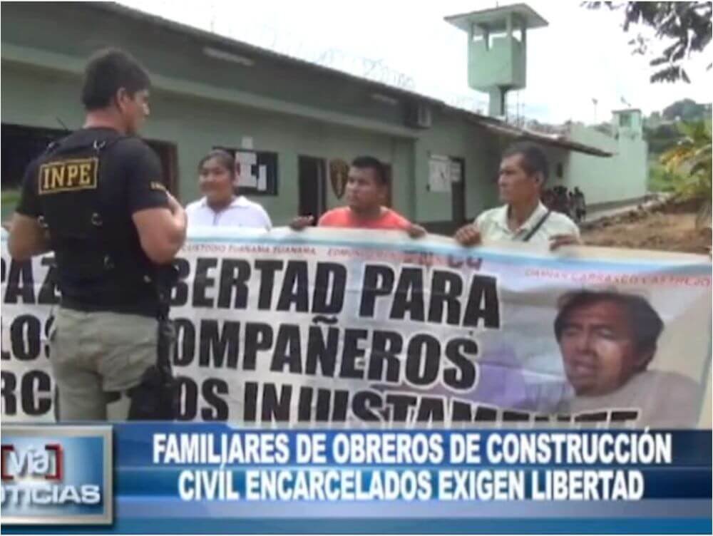 Familiares de obreros de construcción civil encarcelados exigen libertad
