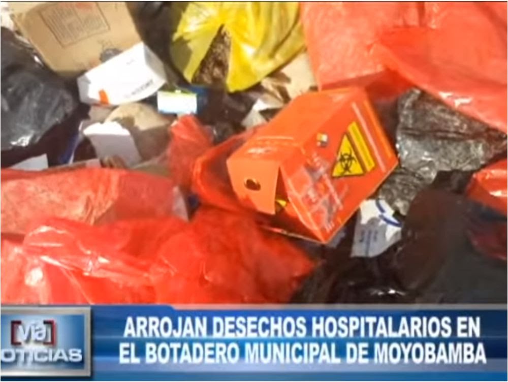 Moyobamba: arrojan desechos hospitalarios en el botadero municipal