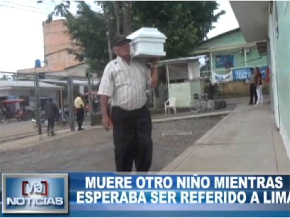 Muere otro niño mientras esperaba ser referido a Lima Muere otro niño mientras esperaba ser referido a Lima