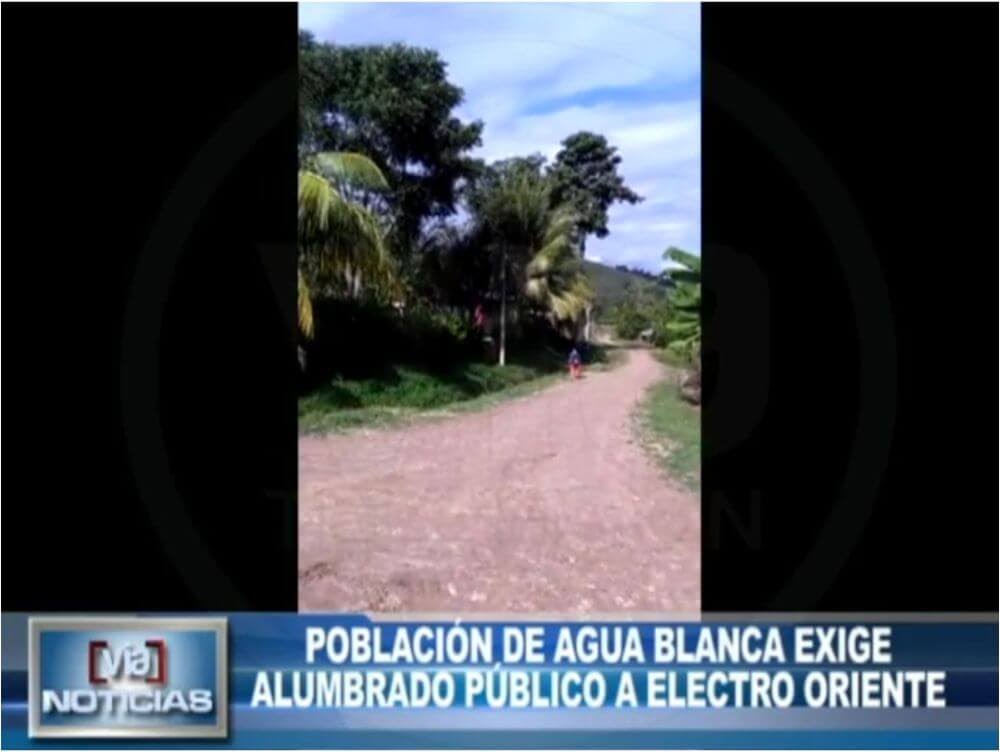 Población de Agua Blanca exige alumbrado público a Electro Oriente Población de Agua Blanca exige alumbrado público a Electro Oriente