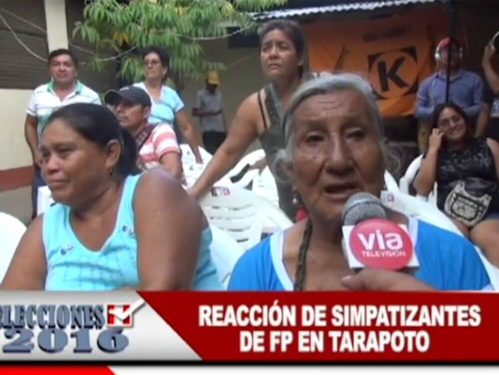 Reacción de simpatizantes de Fuerza Popular en Tarapoto