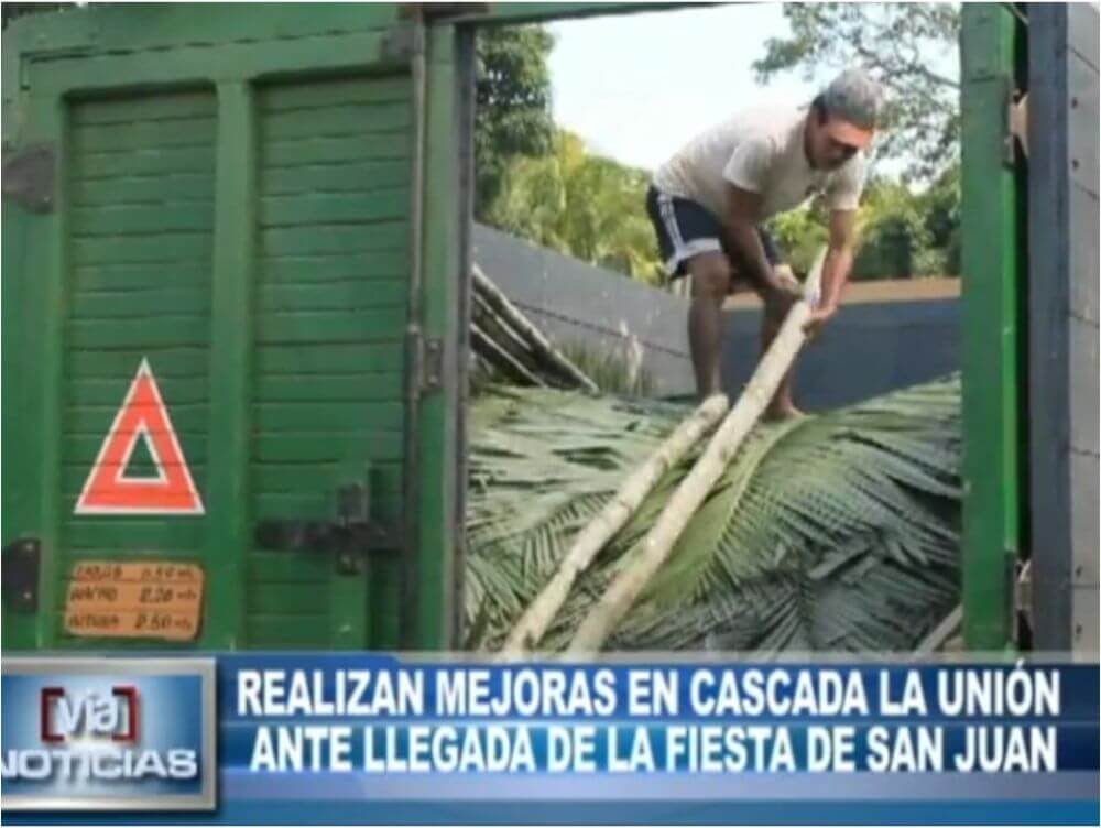 Realizan mejoras en cascada La Unión ante llegada de la fiesta de San Juan Realizan mejoras en cascada La Unión ante llegada de la fiesta de San Juan