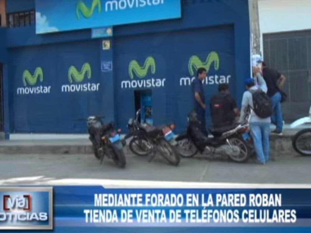 Tarapoto: mediante forado en la pared roban tienda de venta de teléfonos celulares