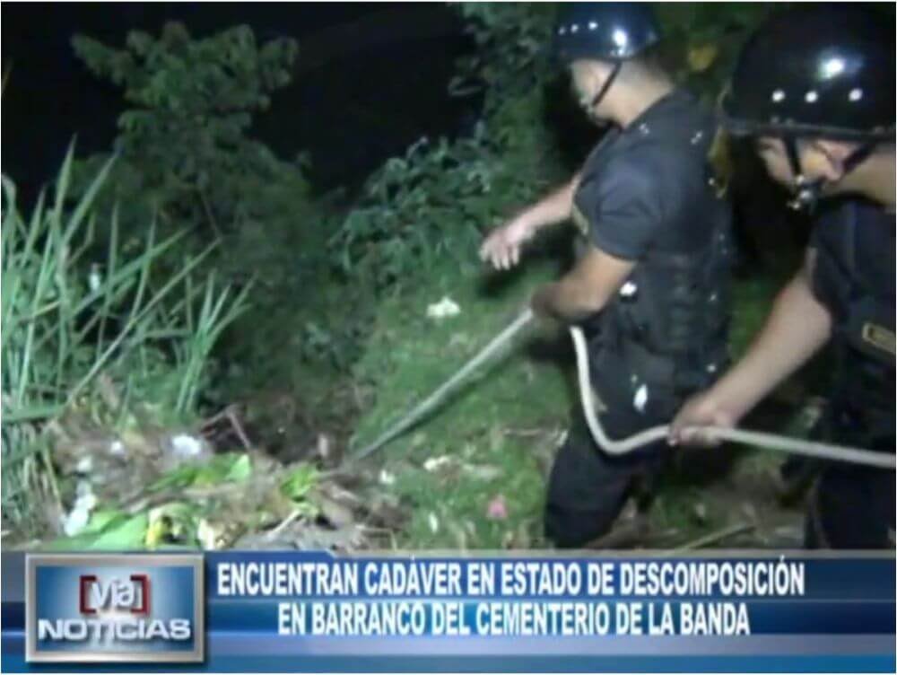 Encuentran cadáver en estado de descomposición en barranco del cementerio de La Banda