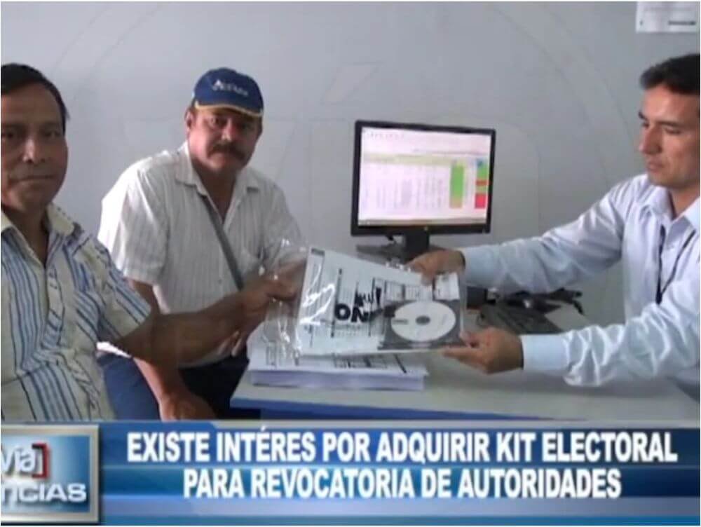 Existe interés por adquirir kit electoral para revocatoria de autoridades Existe interés por adquirir kit electoral para revocatoria de autoridades