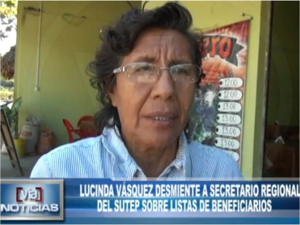 Lucinda Vásquez desmiente a secretario regional del SUTEP sobre listas de beneficiarios Lucinda Vásquez desmiente a secretario regional del SUTEP sobre listas de beneficiarios