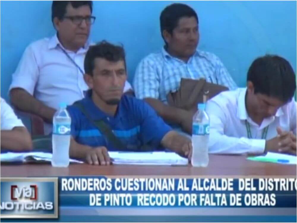 Ronderos cuestionan al alcalde del distrito de Pinto Recodo por falta de obras Ronderos cuestionan al alcalde del distrito de Pinto Recodo por falta de obras