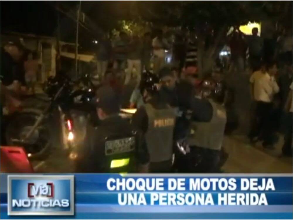 Tarapoto: Choque de motos deja una persona herida Tarapoto: Choque de motos deja una persona herida