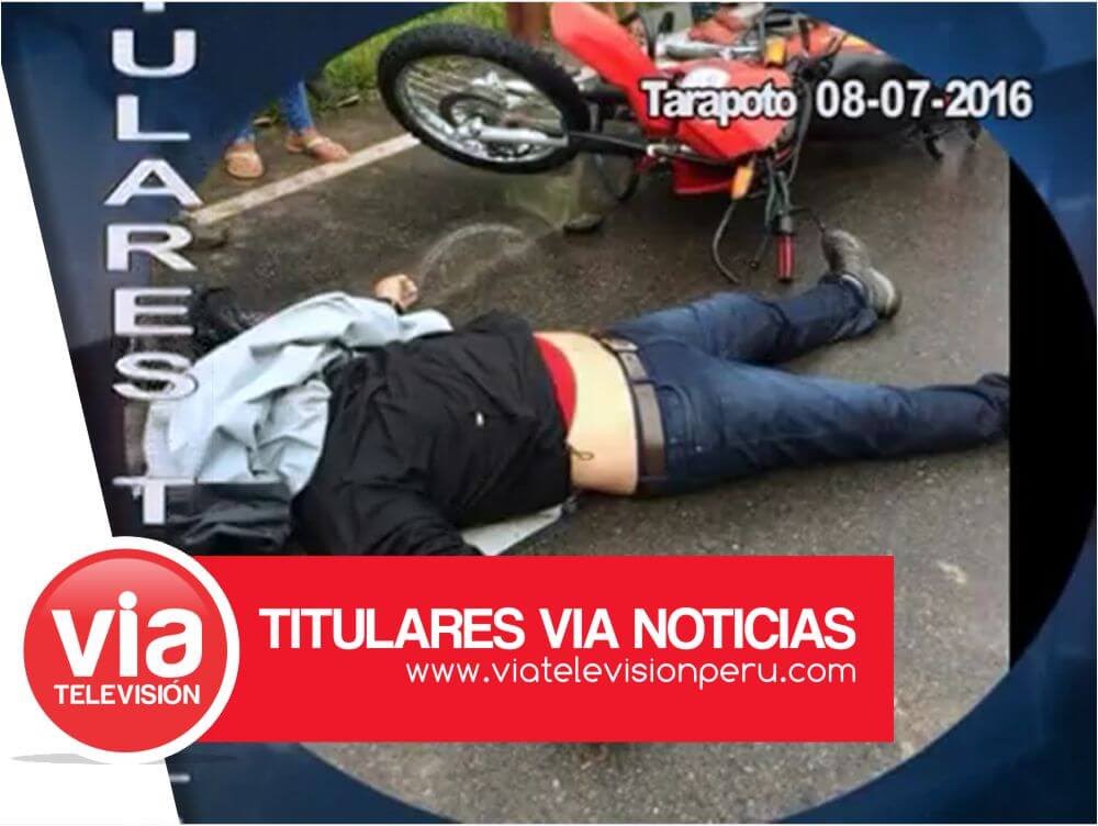 Titulares: viernes 08 de Julio del  2016 – Tarapoto