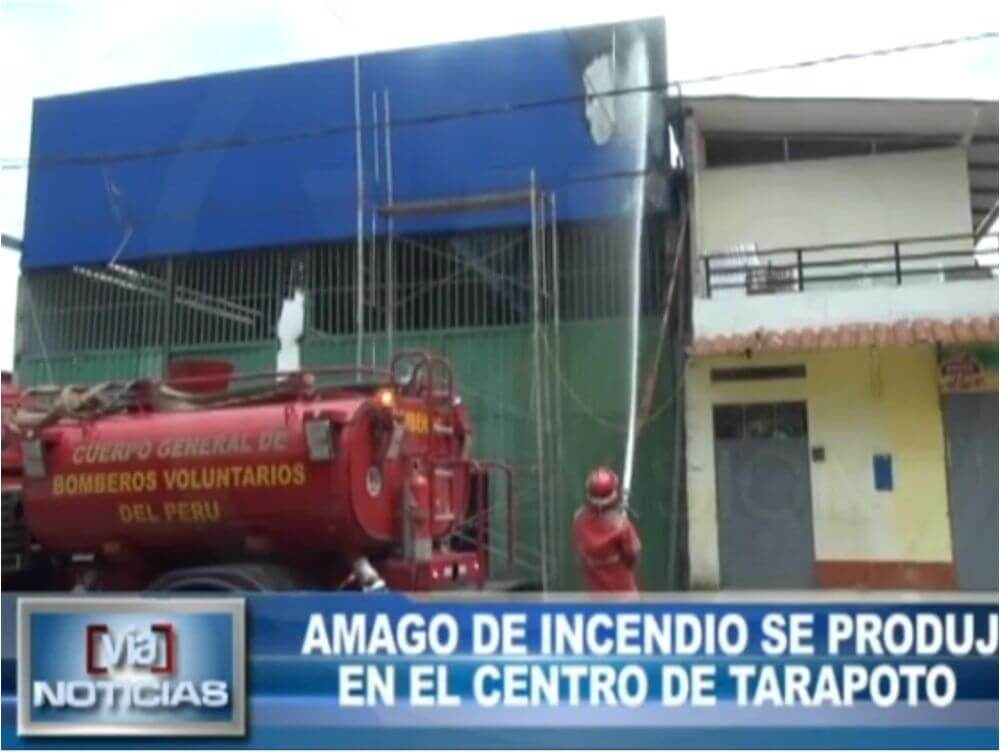 Amago de incendio se produjo en el centro de Tarapoto
