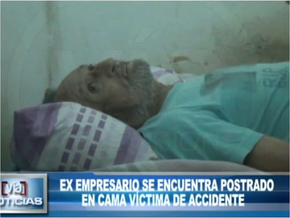 Ex empresario se encuentra postrado en cama víctima de accidente