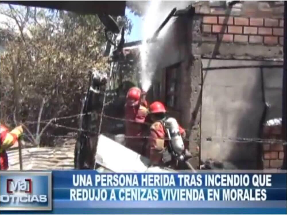 Una persona herida tras incendio en vivienda de Morales