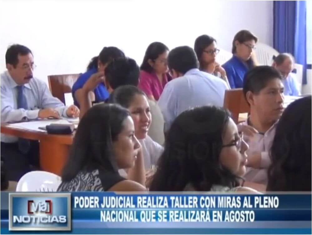 Poder judicial realiza taller con miras al pleno  nacional que se realizará el 24 y 26 de Agosto