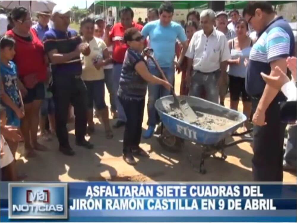 Tarapoto: asfaltarán siete cuadras del jirón ramón castilla en 9 de abril