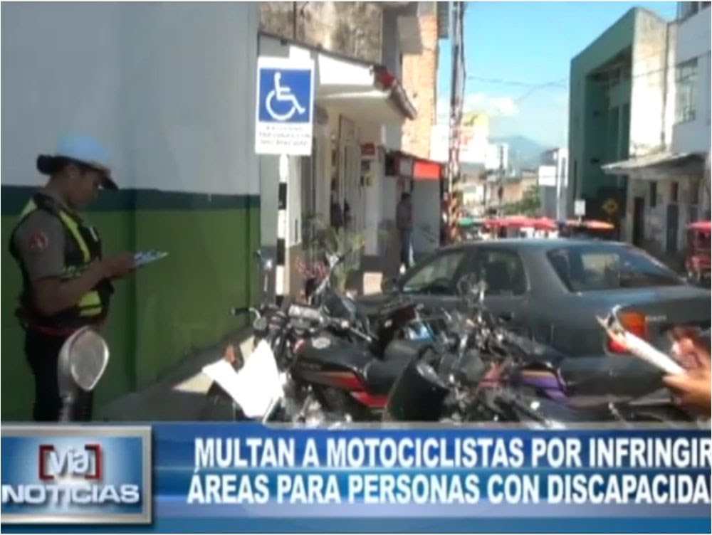 Tarapoto: multan a motociclistas por infringir áreas para personas con discapacidad Tarapoto: multan a motociclistas por infringir áreas para personas con discapacidad