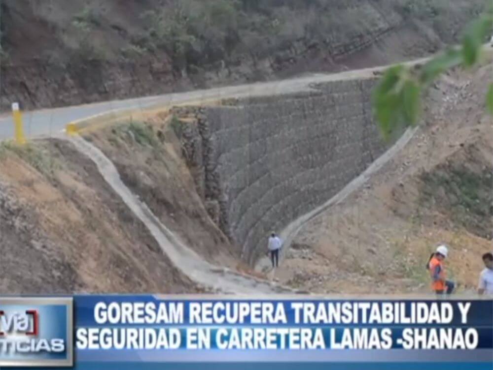 Goresam recupera transitabilidad y seguridad en carretera Lamas – Shanao Goresam recupera transitabilidad y seguridad en carretera Lamas – Shanao