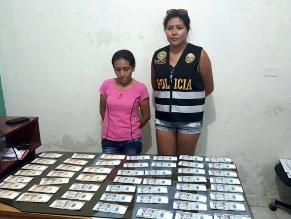 Mujer requisitoriada fue detenida con más de 10 mil soles falsos Mujer requisitoriada fue detenida con más de 10 mil soles falsos