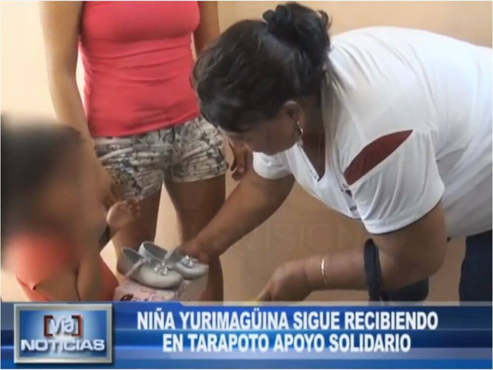 Niña Yurimagüina sigue recibiendo en Tarapoto apoyo solidario Niña Yurimagüina sigue recibiendo en Tarapoto apoyo solidario