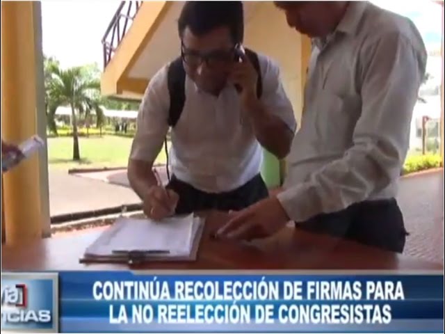 Continúa recolección de firmas para la no reelección de congresistas Continúa recolección de firmas para la no reelección de congresistas