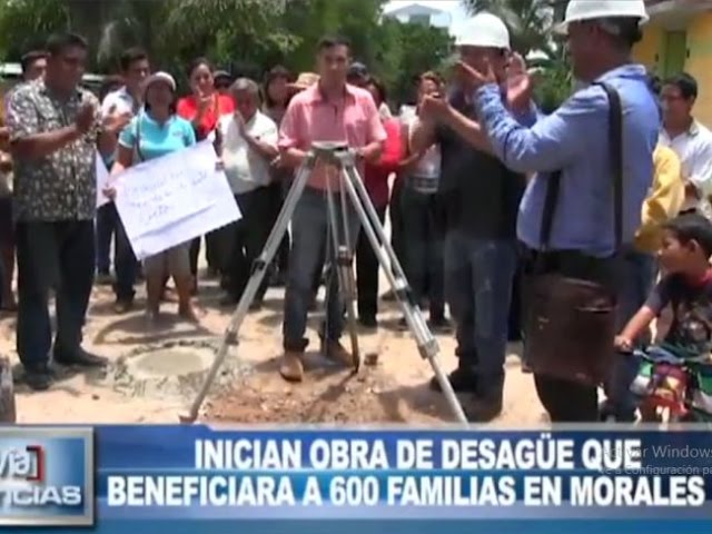 Inician obra de desagüe que beneficiara a 600 familias en Morales Inician obra de desagüe que beneficiara a 600 familias en Morales