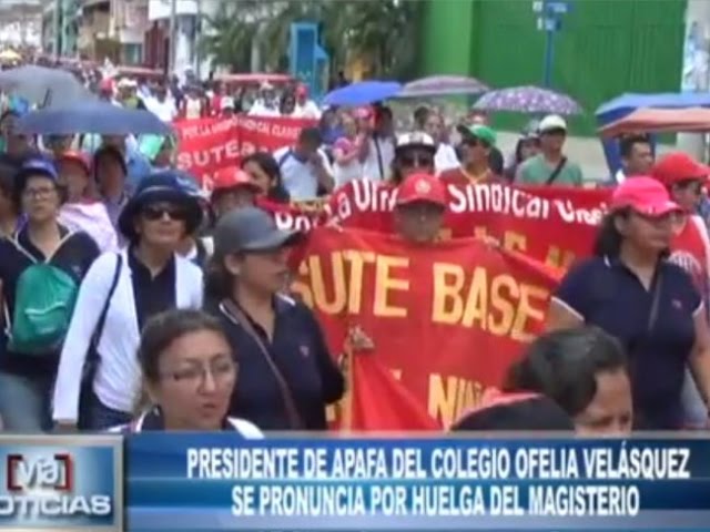 Presidente de APAFA del colegio Ofelia Velásquez se pronuncia por huelga del magisterio Presidente de APAFA del colegio Ofelia Velásquez se pronuncia por huelga del magisterio