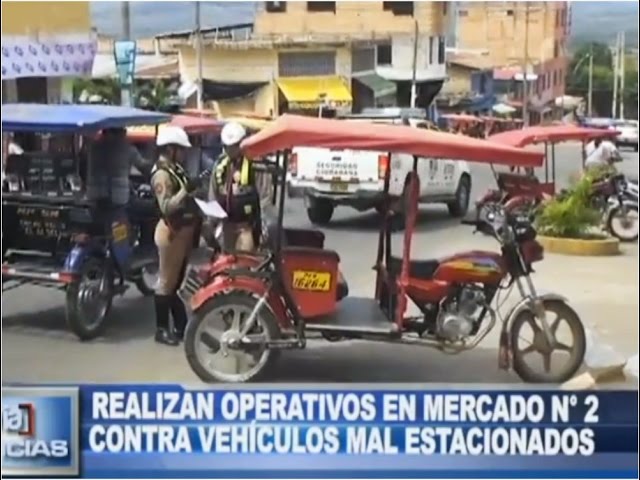 Tarapoto: realizan operativo en mercado n° 2 contra vehículos mal estacionados Tarapoto: realizan operativo en mercado n° 2 contra vehículos mal estacionados