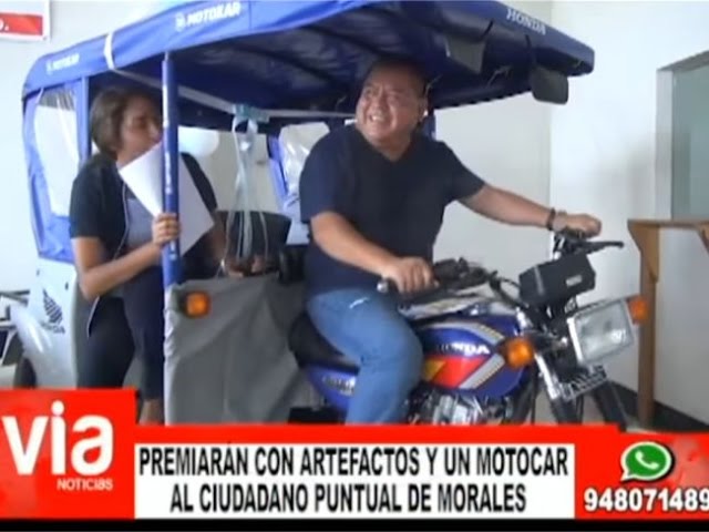 Premiarán con artefactos y un motocar al ciudadano puntual de Morales Premiarán con artefactos y un motocar al ciudadano puntual de Morales