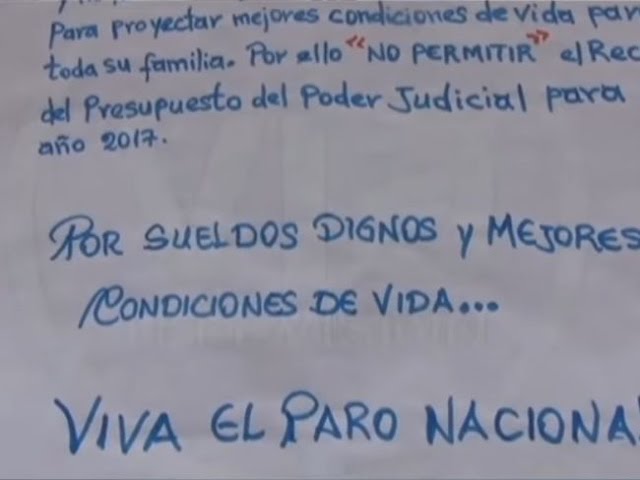 Trabajadores del Poder Judicial acatan paro de 48 horas