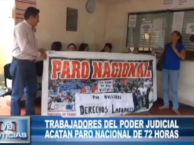 Trabajadores del poder judicial acatan paro nacional de 72 horas