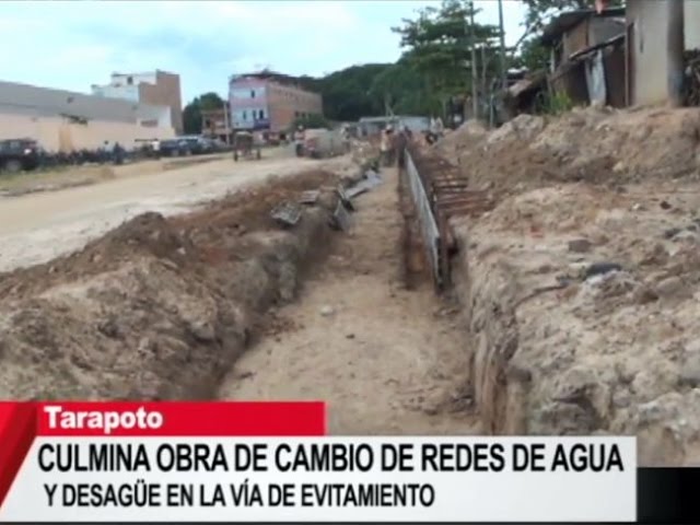 Culmina obra de cambio de redes de agua y desagüe en la vía de evitamiento