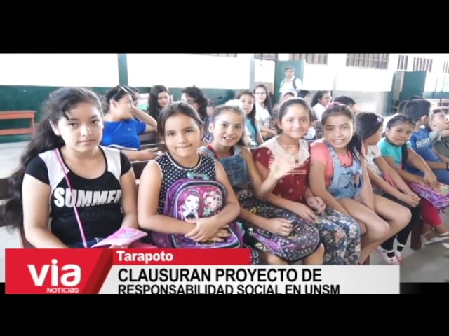 Clausuran proyecto de responsabilidad social en UNSM Clausuran proyecto de responsabilidad social en UNSM