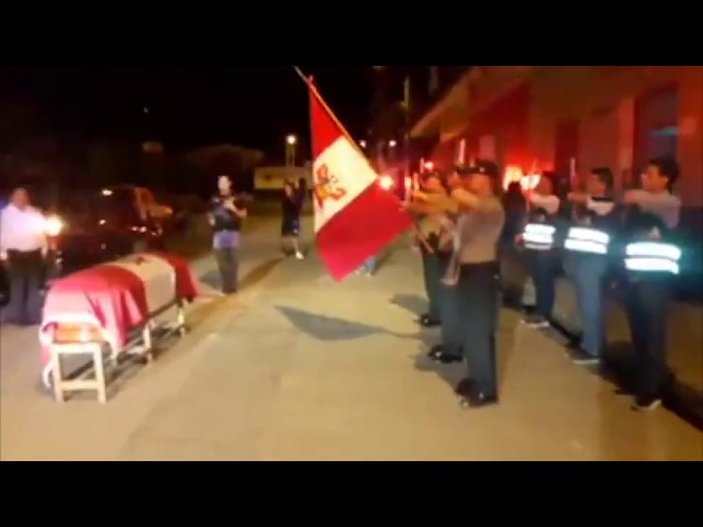 Rinden homenaje en Juanjui a suboficial PNP abatido en acción de armas Rinden homenaje en Juanjui a suboficial PNP abatido en acción de armas