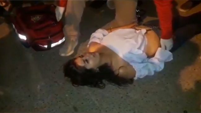 Accidente de tránsito deja una  joven con múltiples heridas en el cuerpo