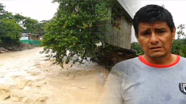 41 familias quedaron afectadas en San Roque por el desborde del río Cumbaza 41 familias quedaron afectadas en San Roque por el desborde del río Cumbaza